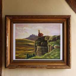 Lizzie On Top Of The World - Pride & Prejudice 2005 Elizabeth Bennet Inspired Oil Painting Print Jane Austen - thumbnail 2