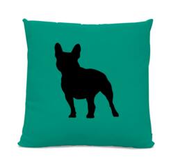 French Bulldog Silhouette Pillow - Your Choice Of Color Modern Home Decor Living Room- Dog Breed Silhouette Pillow Home Decor - thumbnail 1