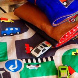 Car Play Mat, Road Circuit Children's Car Storage Pouch, Foldable Travel Toy, Firefighter Mat - thumbnail 3