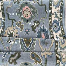 Handmade Wool Oushak Rug, Modern Gray Floral Area Rug - thumbnail 2