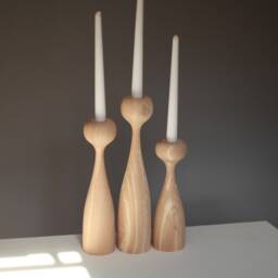 Candlestick Wood Table Decor Gothic Style Japanese Candle Holder Scandinavian Primitive Minimalism Gift Idea Holiday - thumbnail 2