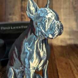 3D Printed Boston Terrier Statue Home Decor, Dog Memorial - thumbnail 2