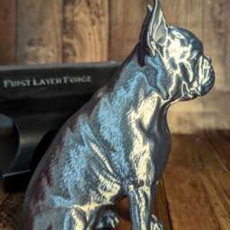 3D Printed Boston Terrier Statue Home Decor, Dog Memorial - thumbnail 3