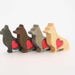 Personalised Wooden Corgi, Dog Memorial Gift, Black Corgi Owner Remembrance Present - thumbnail 2