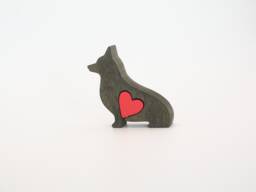 Personalised Wooden Corgi, Dog Memorial Gift, Black Corgi Owner Remembrance Present - thumbnail 1