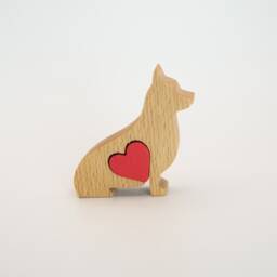 Personalised Wooden Corgi, Dog Memorial Gift, Black Corgi Owner Remembrance Present - thumbnail 3