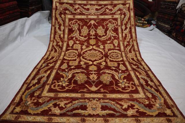 4'3x6'6 Ft Oushak Area Rug - Afghan Hand Knotted Natural Dyes Soft Wool Turkish Zeigler Oriental Bedroom Kitchen - image 1