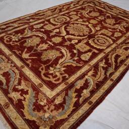 4'3x6'6 Ft Oushak Area Rug - Afghan Hand Knotted Natural Dyes Soft Wool Turkish Zeigler Oriental Bedroom Kitchen - thumbnail 2