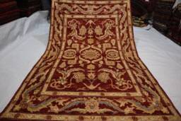 4'3x6'6 Ft Oushak Area Rug - Afghan Hand Knotted Natural Dyes Soft Wool Turkish Zeigler Oriental Bedroom Kitchen - thumbnail 1