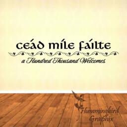Cead Mile Faite Wall Decal Irish Welcome Vinyl Sticker - thumbnail 2