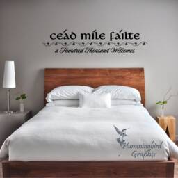 Cead Mile Faite Wall Decal Irish Welcome Vinyl Sticker - thumbnail 4
