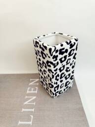 Leopard Print Vase - Animal Ornament-Hand Painted Unique Homeware Home Accessories Decor Vases - thumbnail 1
