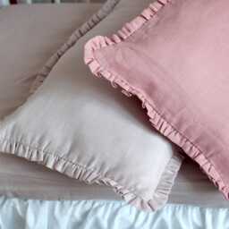 Cot Pillowcase, Baby Linen Pillow Case, Girl Case Ruffle, Kids Bedding, Linen Bedding Kids - thumbnail 3