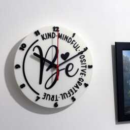 Be Kind Sayings Quote Clock Wall Mounted Colourful - thumbnail 3