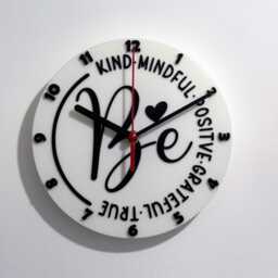 Be Kind Sayings Quote Clock Wall Mounted Colourful - thumbnail 2