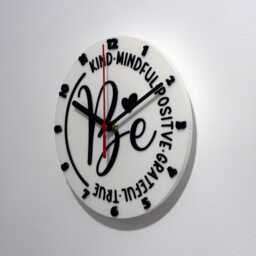 Be Kind Sayings Quote Clock Wall Mounted Colourful - thumbnail 4