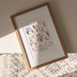Isaiah 40 Floral Pattern - Printed & Shipped Modern Scripture Decor Bible Verse Prints Christian Home Faith Poster - thumbnail 3