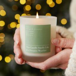 Smells Like Sweater Weather - Christmas Gift For Her Scented Candle Decoration Personalised Gifts - thumbnail 1