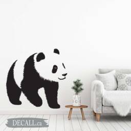 Giant Panda Walking - Animal Wall Decal Cute Bear Cub Graphic Wild World Mammal Removable Vinyl D064