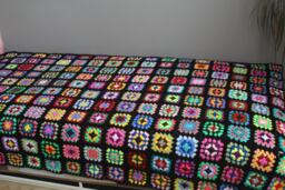 Crochet Blanket , Afgan Blanket, Multicolor Blanket, Free Shiping, Cover Bed, Color, Big - thumbnail 1