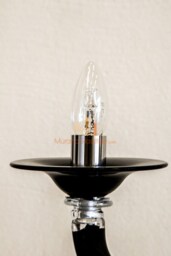 Hand Blown Black Murano Glass Chandelier - Modern Italian Lighting - thumbnail 3
