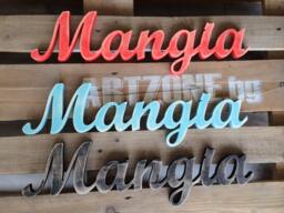 Mangia Sign, Italian Kitchen Decor, Rustic Wood Wall Art - thumbnail 1
