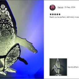 Whale Led Ceiling Light - Ocean Theme Chandelier For Coastal Home Or Beach House Decor - thumbnail 3