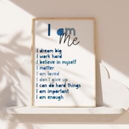 Boys Bedroom Decor, Positive Affirmation Prints, Motivational Wall Art, Boys Self Care Kids, Nursery Playroom - thumbnail 1