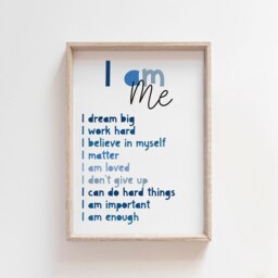 Boys Bedroom Decor, Positive Affirmation Prints, Motivational Wall Art, Boys Self Care Kids, Nursery Playroom - thumbnail 2
