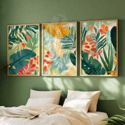 Henri Matisse Floral Set Of 3 Posters, Boho Wall Print, Botanical Decor, Tropical Jungle Aesthetic, Rousseau Art - thumbnail 2