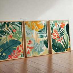 Henri Matisse Floral Set Of 3 Posters, Boho Wall Print, Botanical Decor, Tropical Jungle Aesthetic, Rousseau Art - thumbnail 3