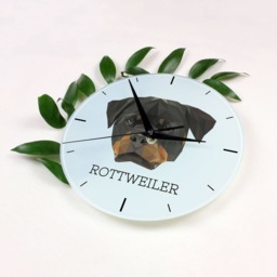 A Clock With A Rottweiler Dog. New Collection The Geometric Dog - thumbnail 2