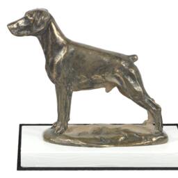 Dobermann, Dog On White Wooden Base Statue, Limited Edition, Artdog - thumbnail 2