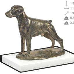 Dobermann, Dog On White Wooden Base Statue, Limited Edition, Artdog - thumbnail 4