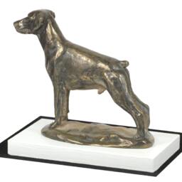 Dobermann, Dog On White Wooden Base Statue, Limited Edition, Artdog - thumbnail 3