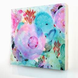 Reef - Resin-Coated Art Print On Wood Panel 10x10 - thumbnail 2