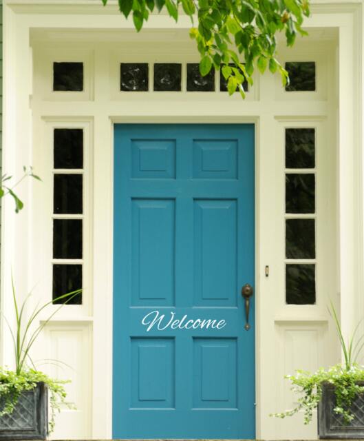 Welcome Door Sign - Wall Decal Custom Vinyl Art Stickers - image 1