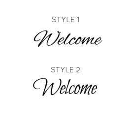 Welcome Door Sign - Wall Decal Custom Vinyl Art Stickers - thumbnail 3