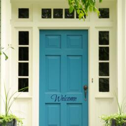 Welcome Door Sign - Wall Decal Custom Vinyl Art Stickers - thumbnail 2