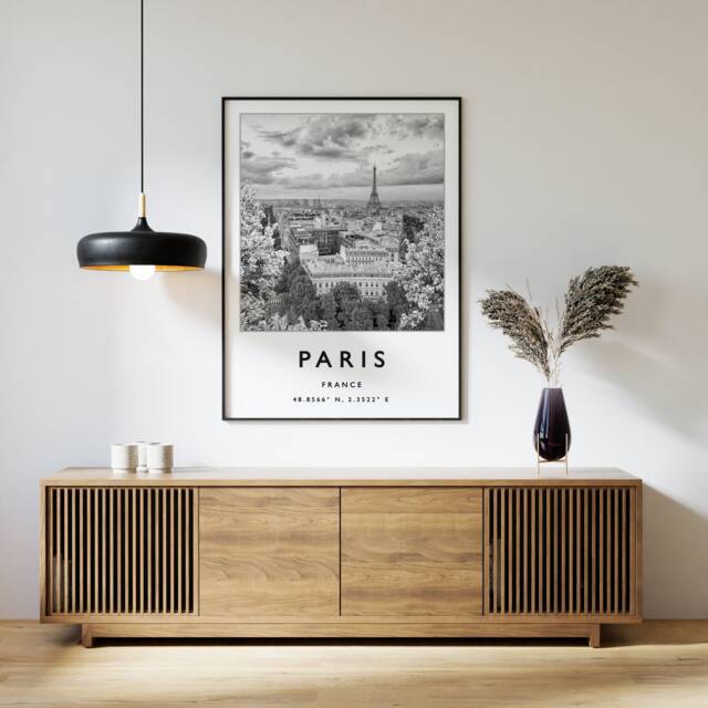 Paris Travel Print Eiffel Tower Photographic Wall Art - image 1