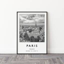 Paris Travel Print Eiffel Tower Photographic Wall Art - thumbnail 2