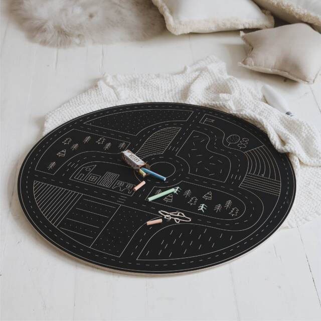 Roadway Chalkboard, Children's Room Furnishings, Multifunctional Toy, Back To School Idea Gift, Wooden Eco Homeschooling Piece - image 1