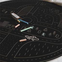 Roadway Chalkboard, Children's Room Furnishings, Multifunctional Toy, Back To School Idea Gift, Wooden Eco Homeschooling Piece - thumbnail 3