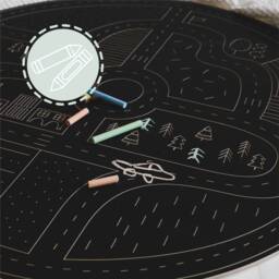 Roadway Chalkboard, Children's Room Furnishings, Multifunctional Toy, Back To School Idea Gift, Wooden Eco Homeschooling Piece - thumbnail 4