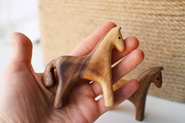 Personalized Wooden Horse Toy Organic Wood, Handmade - image 1