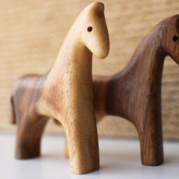 Personalized Wooden Horse Toy Organic Wood, Handmade - thumbnail 4