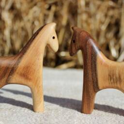 Personalized Wooden Horse Toy Organic Wood, Handmade - thumbnail 2