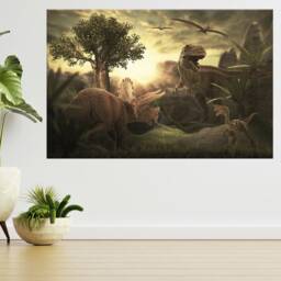 Giant Dinosaur Destroy The Park 3D View Wall Sticker Poster Decal A901 - thumbnail 2