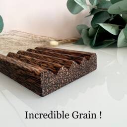 Coconut Wood Soap Dish Sustainable Palm Drainer - thumbnail 3