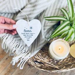 Sending Hugs Personalised Candle & Porcelain Heart Gift Set - thumbnail 3